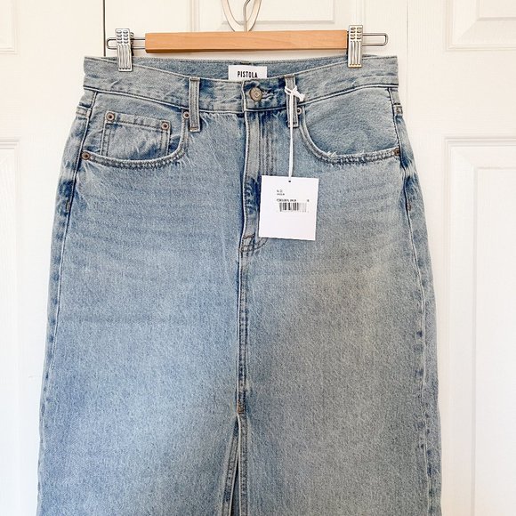 ✨ NWT ✨ Pistola - Alice Denim Midi Skirt - Brooklyn Wash - size 28 - Picture 6 of 14